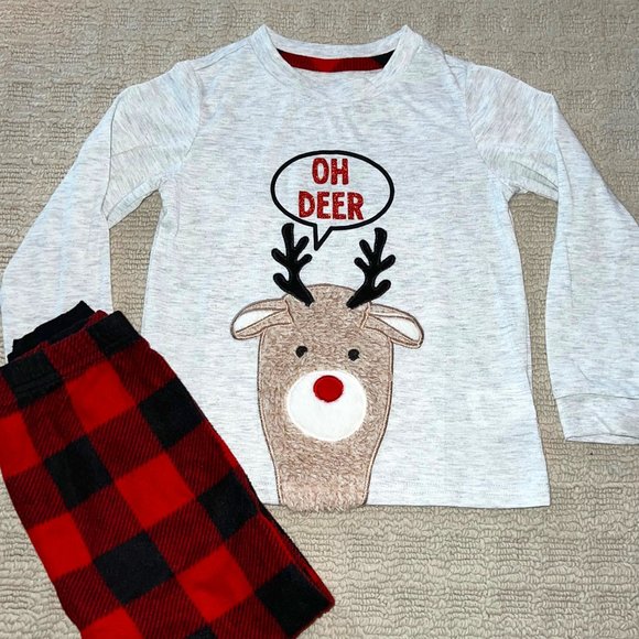 Holiday Time Other - Holiday Time Oh Deer Christmas Pajamas - Long Sleeve Shirt & Pants - Size 5T